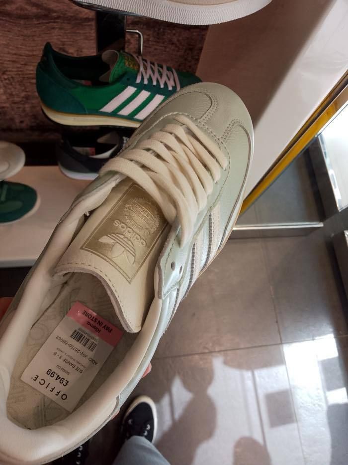【adidas】Samba OG Shoes リネングリーンメタリック レザー adidas】Samba OG Shoes リネングリーンメタリック レザー