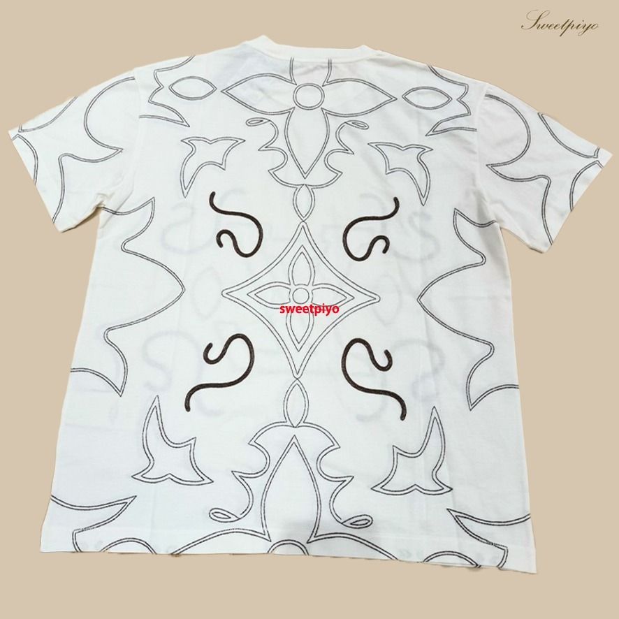 ルイヴィトン☆Tシャツ コットン ステッチ ロゴ モノグラム