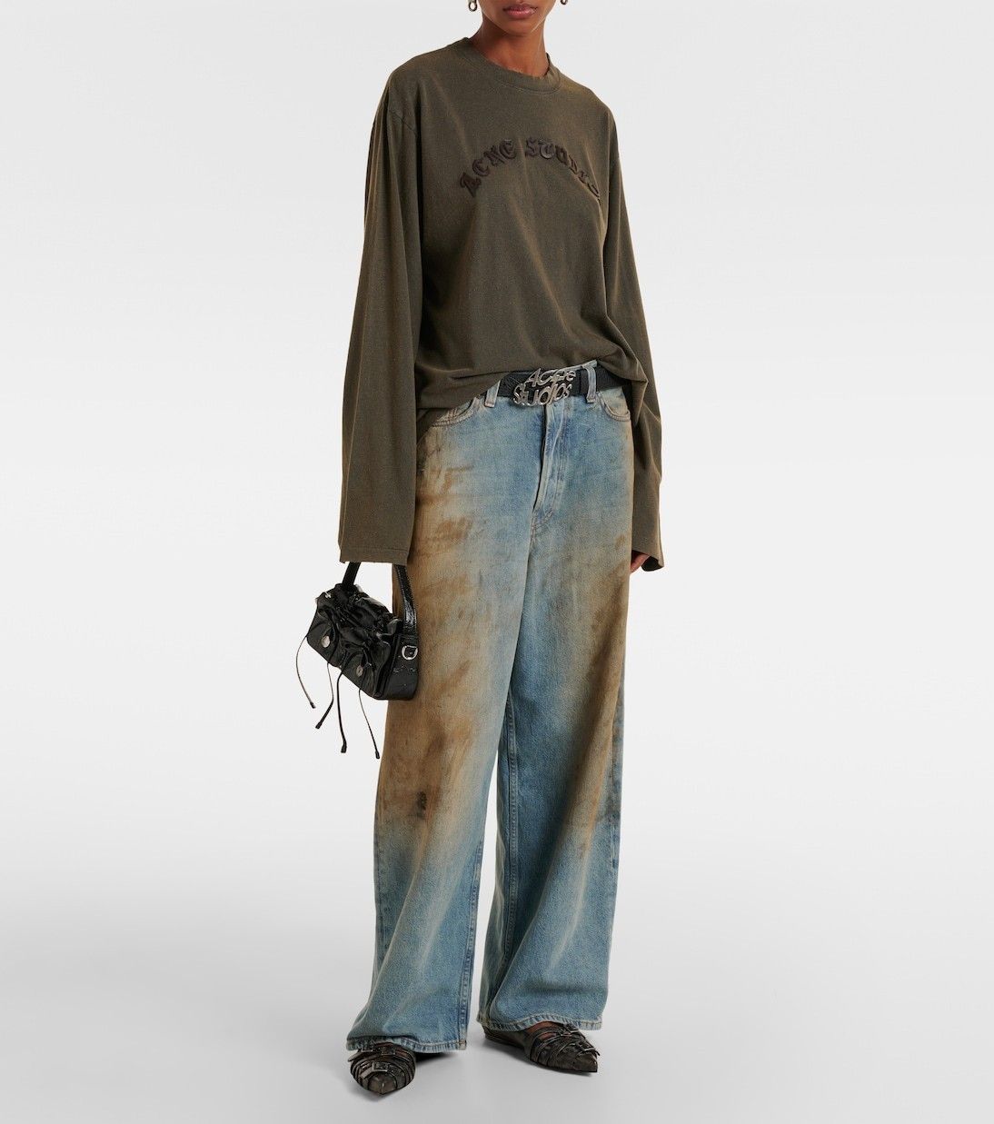送料込/関税込□Acne Studios□ロゴコットンジャージートップス
