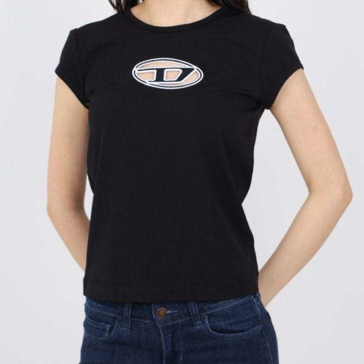 DIESEL] T-Angie Peekaboo Logo T-Shirt aespa KARINA着用