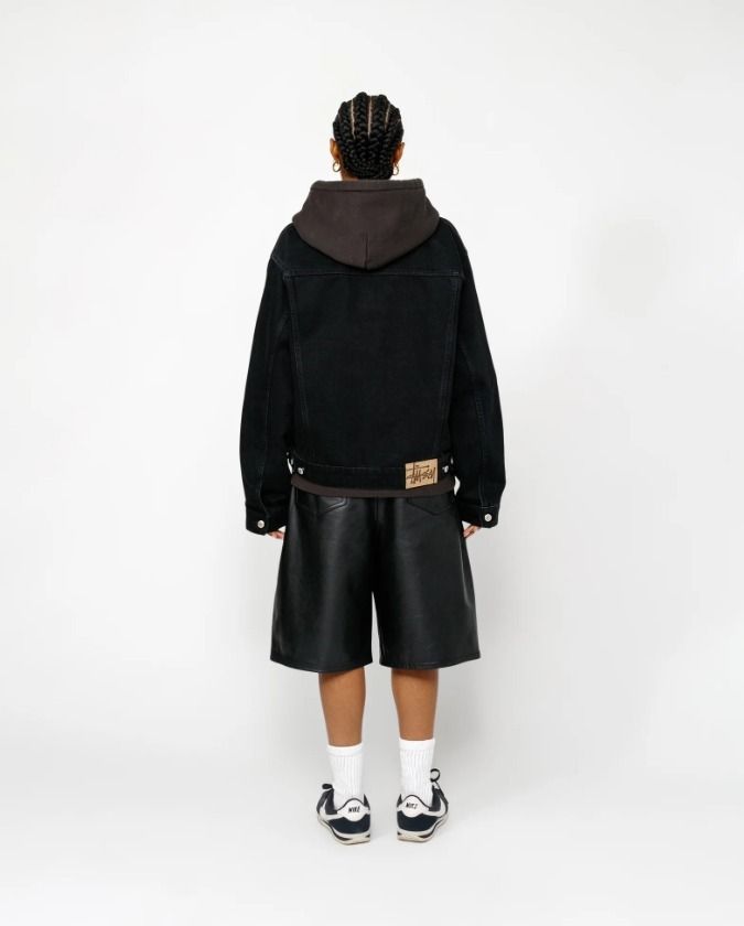 Big Ol' Short Leather – Black | Shorts | Stüssy