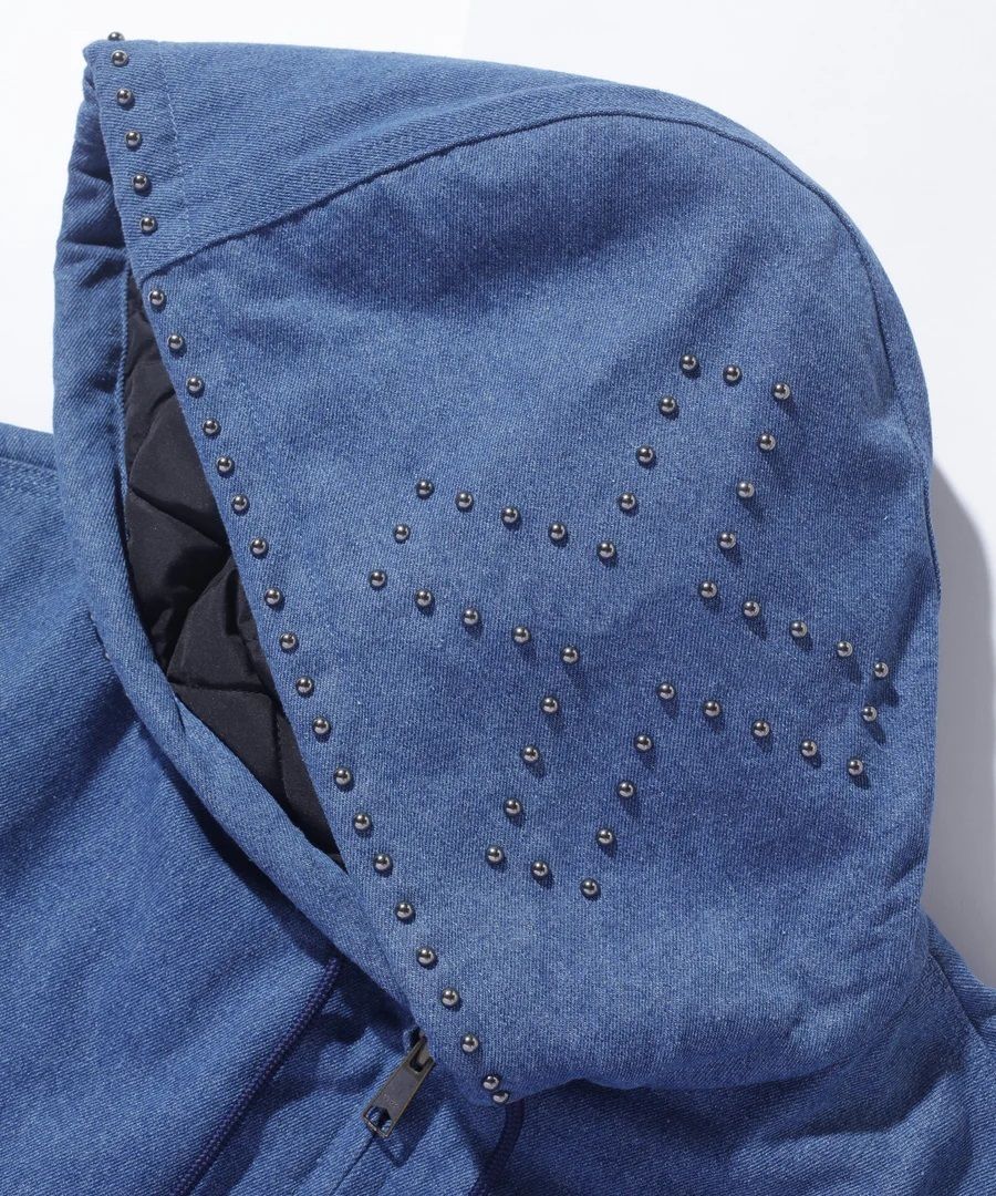 大人気 XLARGE XL STUDDED HOODED WORK JACKET フードのスタッズ 大人気 XLARGE XL STUDDED HOODED WORK JACKET フードのスタッズ