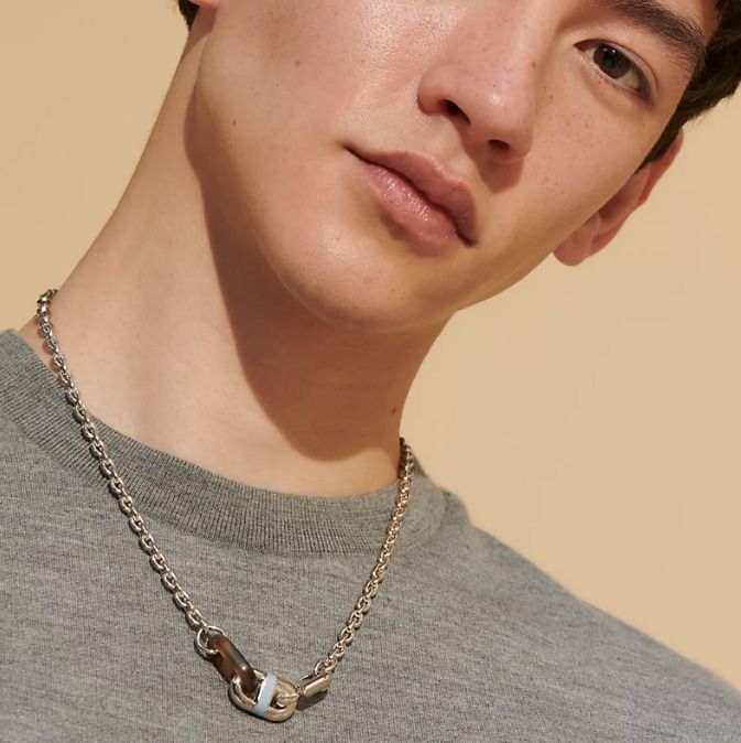【洗練の一粒◎】HERMES Maillon ペンダントネックレス トレンドアイテム】HERMES ミニ マイヨン ネックレス MAILON