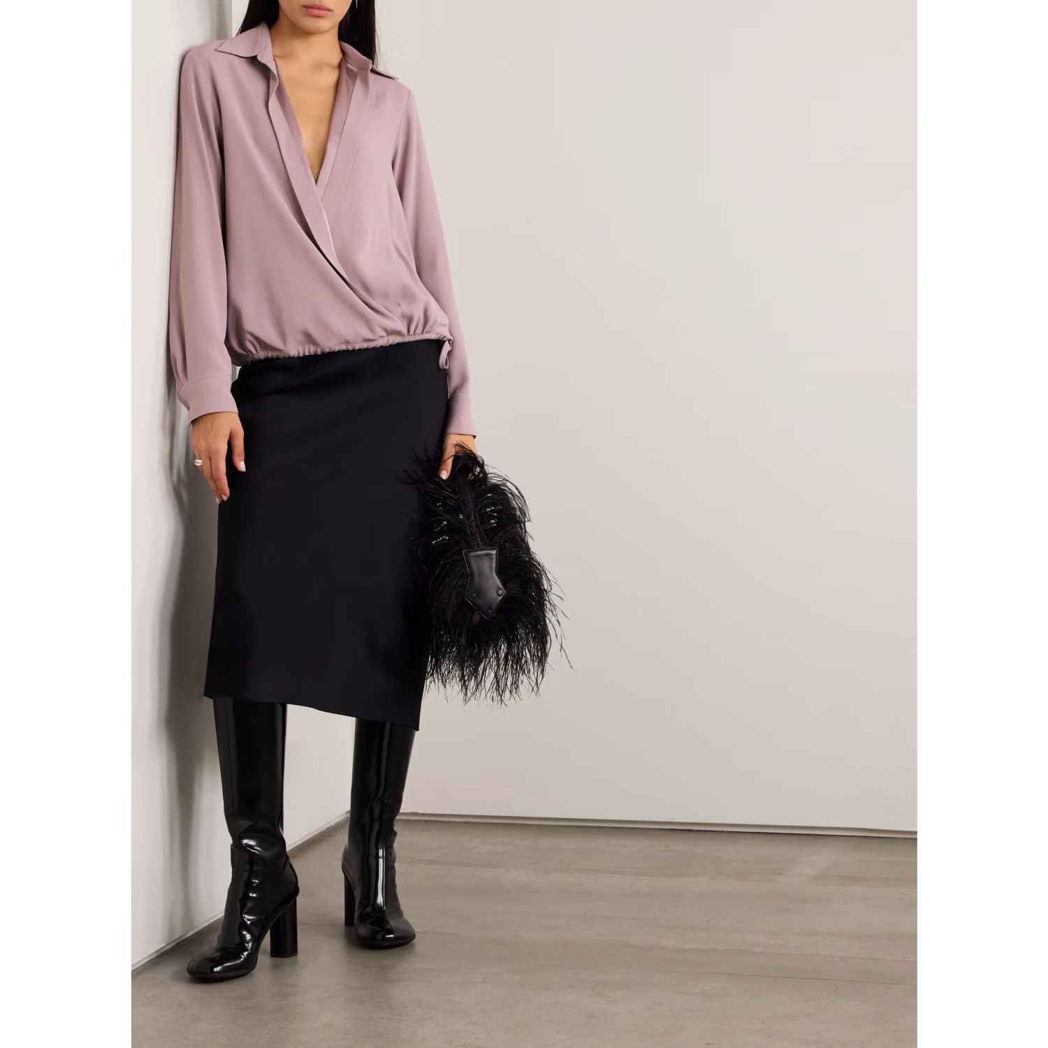 Dries Van Noten Vネック ブラウス ピンク (Dries Van Noten