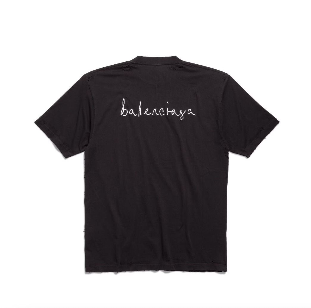 BALENCIAGA】LOVEY Tシャツ ラージフィット ロゴ 手書き風