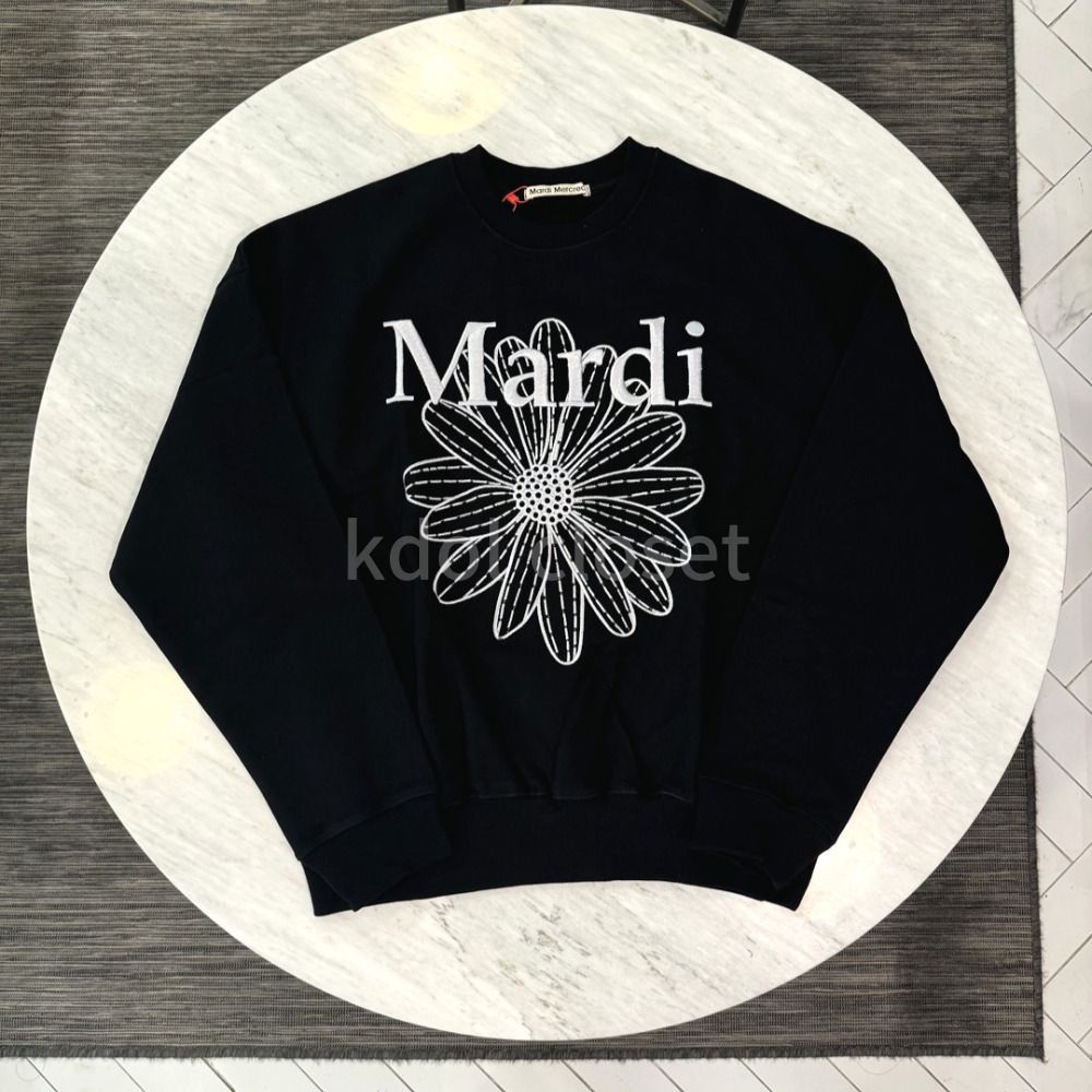 24FW[MARDI MERCREDI]SWEATSHIRT FLOWERMARDI NEEDLEWORK 刺繍