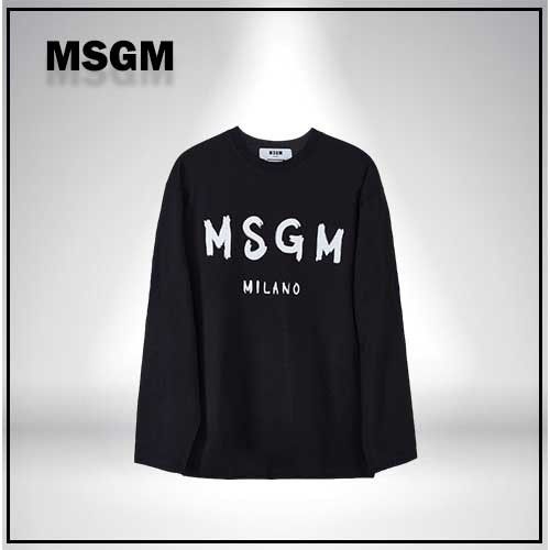 MSGM tシャツ 「Basic Color」MSGM ブラッシュロゴTシャツ