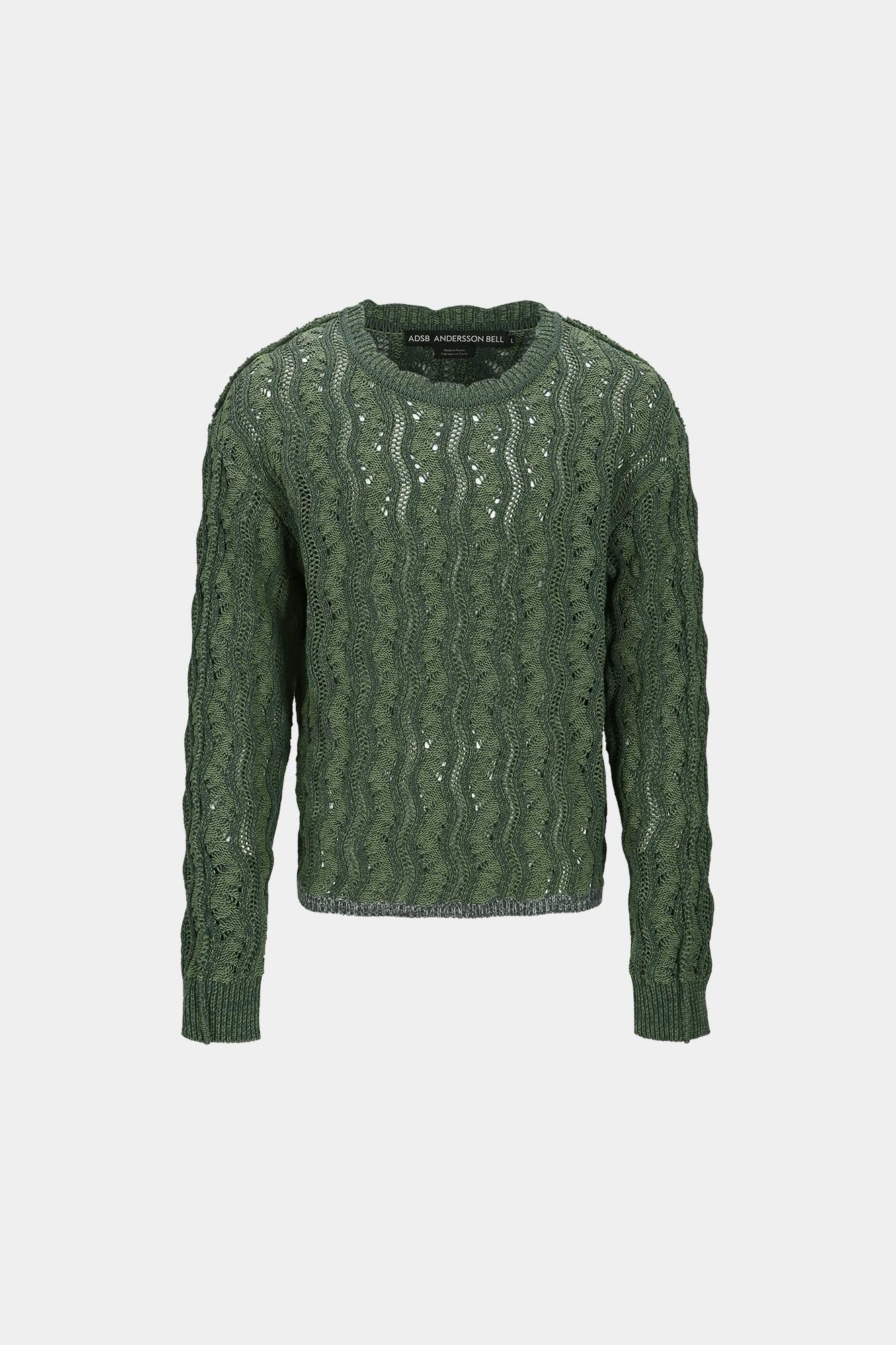 韓国ブランド通販サイト TONE Bell☆TWO Andersson WAVE SWEATER☆人気 CREW-NECK トップス