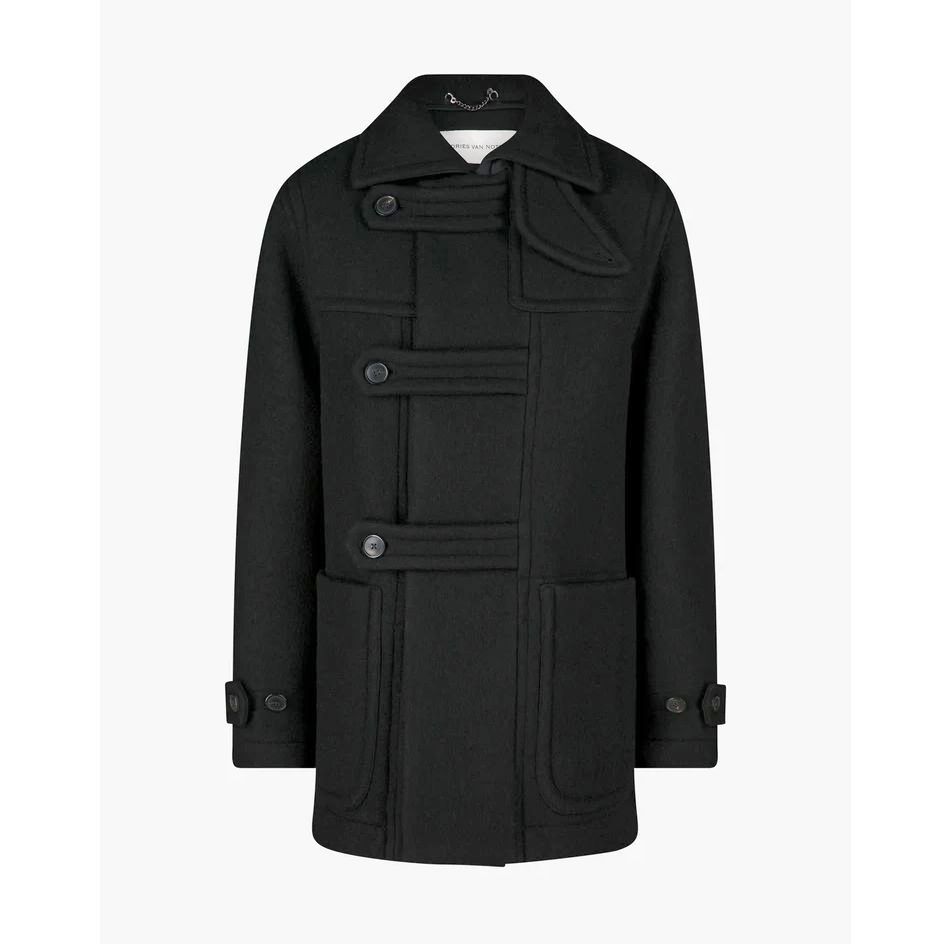 【DRIES VAN NOTEN】FW24 チェック柄 ロングコート 送料関税込 DRIES VAN NOTEN】FW24 ダッフルコート Black 送料関税込 (Dries