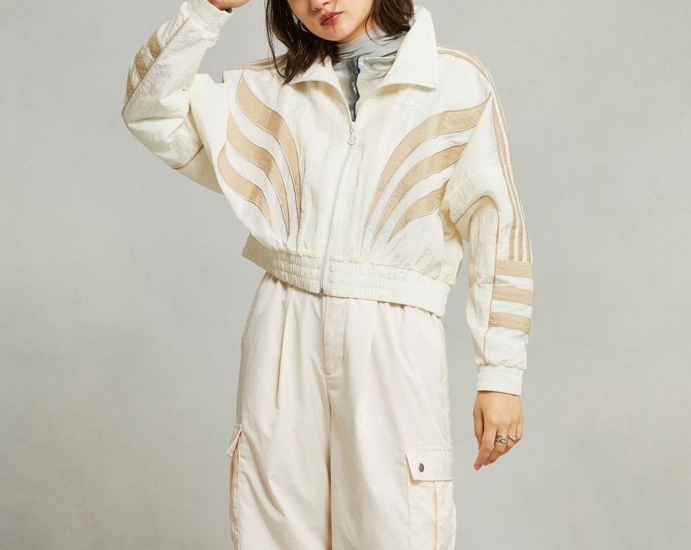 すぐ届く♪ アディダス ジャケット ATLANTA CUTLINE TRACK TOP CLOTHING - Atlanta Cut Line Loose Nylon Track Top - Black