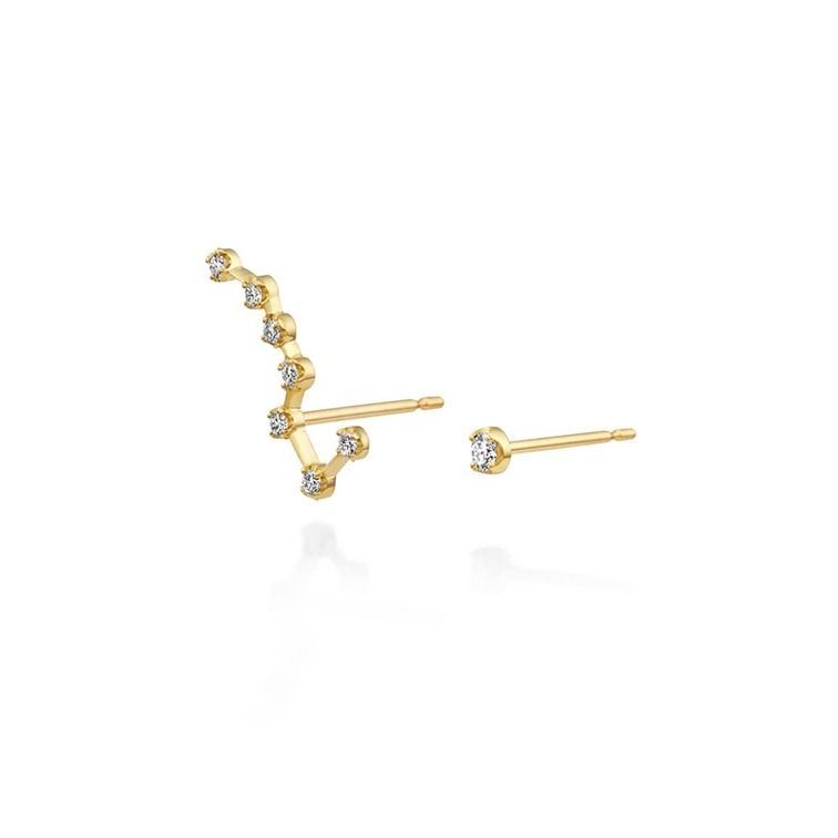 AHKAH アーカー ピアス トリオネス 北斗七星 18K ダイヤ 国内発
