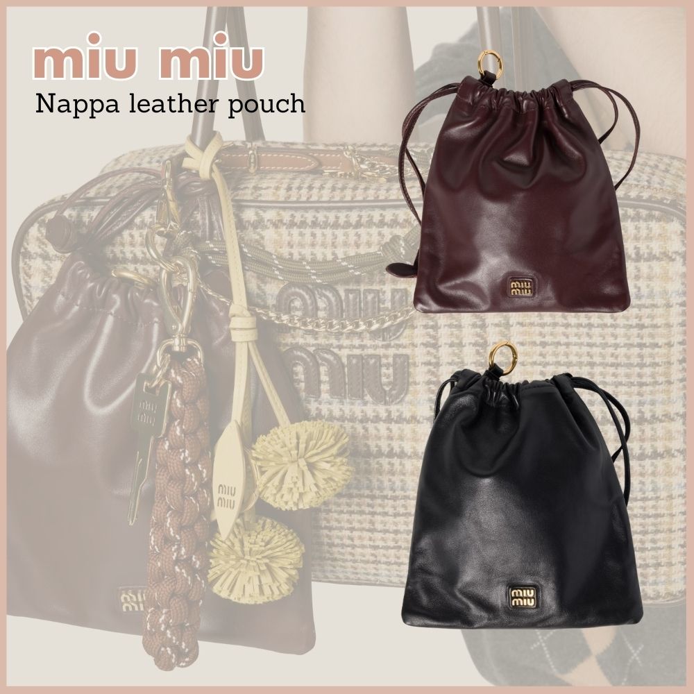 MiuMiu】ナッパレザーポーチ (MiuMiu/ポーチ) 5NG010_2CSW_F0002