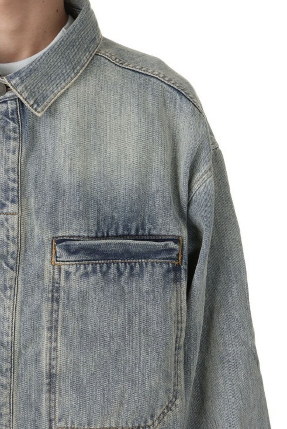 entire studios HERCULEAN DENIM SHIRT JACKET (SURFACE WAVE)の