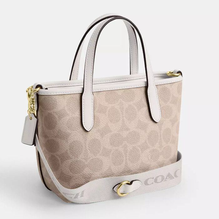 Coach】シティ ミニ トート バッグ・シグネチャー キャンバス