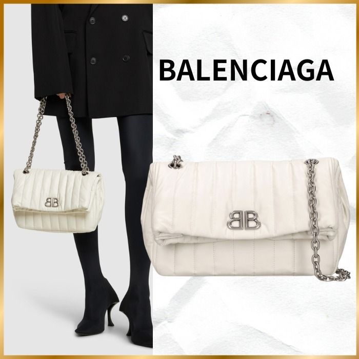 ◇BALENCIAGA◇Small Monaco キルテッド レザー チェーンバッグ
