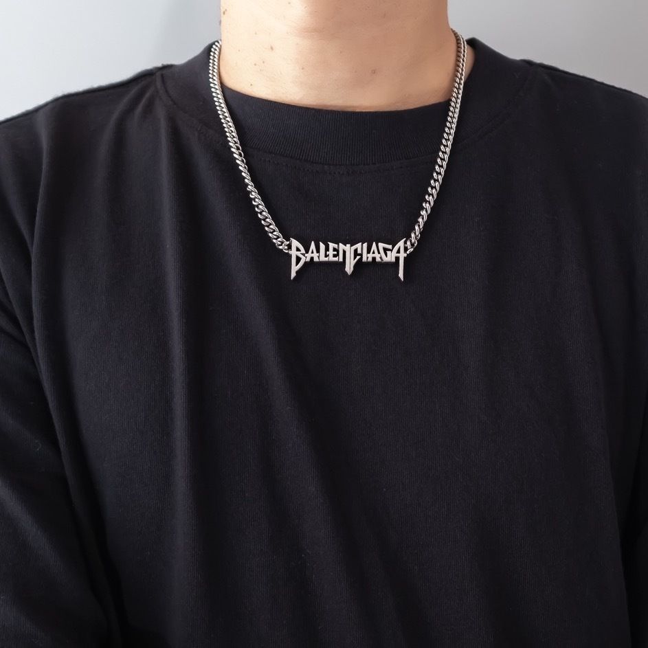 【関税込み】Balenciaga ネックレス BALENCIAGA】Typo ロゴネックレス 