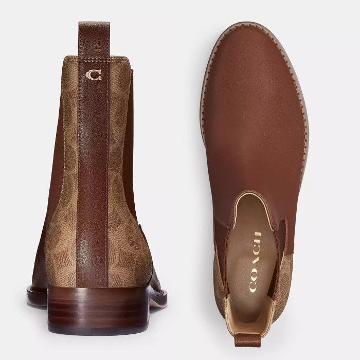 Coach】メレディス ブーティ シグネチャーキャンバス (Coach