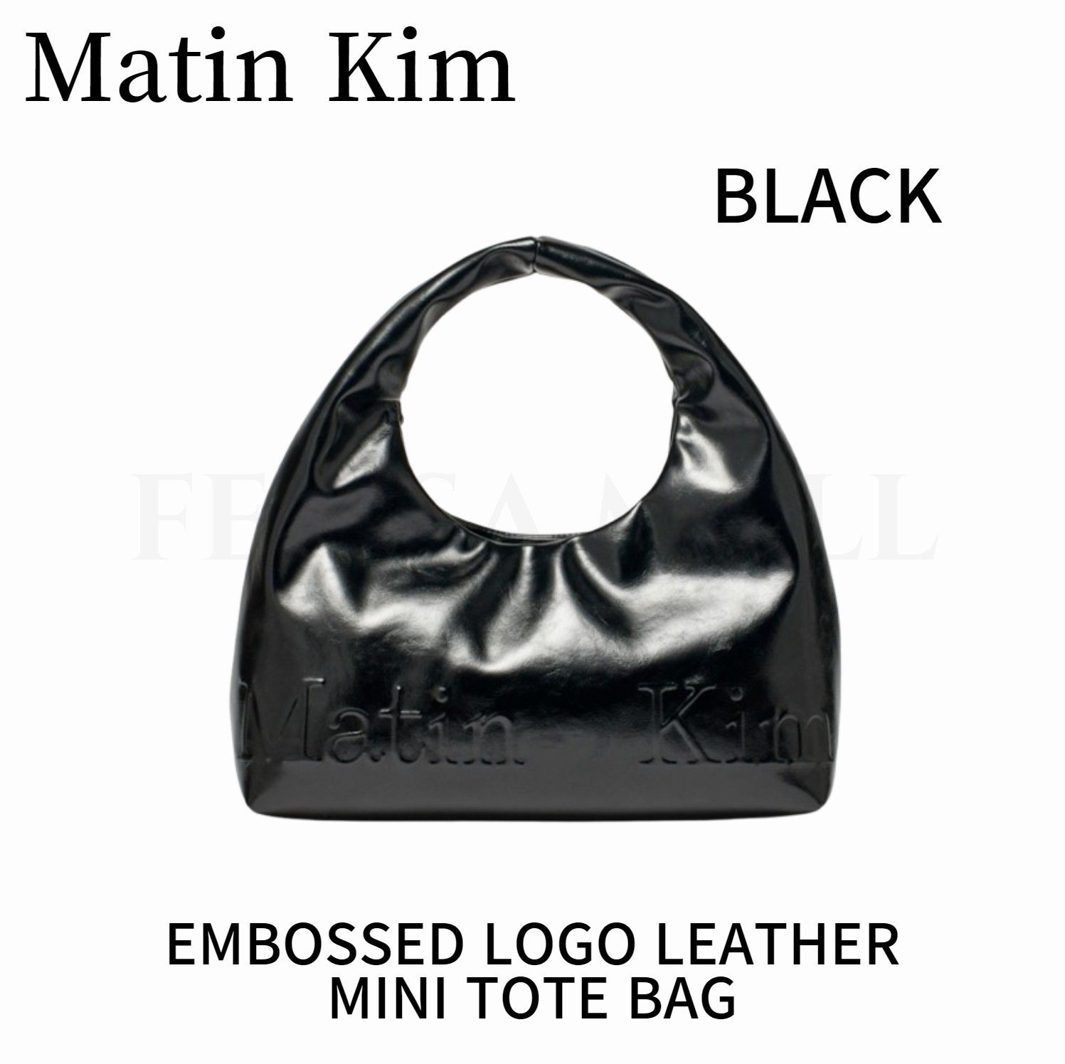 Matin Kim] EMBOSSED LOGO LEATHER MINI TOTE BAG 韓国バッグ