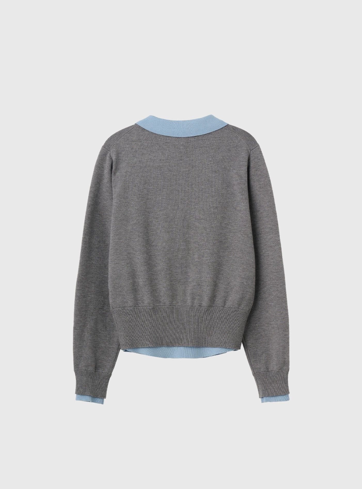 GENERAL IDEA】Essential Collar Layered カーディガン (GENERAL
