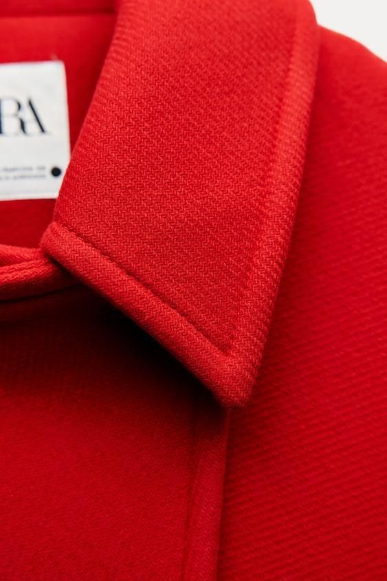 ZARA 新品タグ付きオーバーサイズ ウール混紡コート ピンク