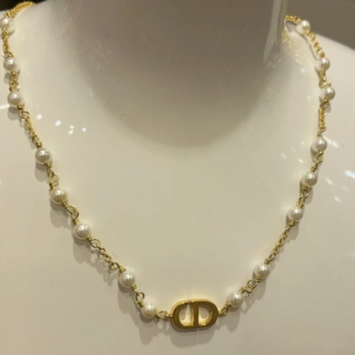 【華やか】◆Dior◆プチCDビーネックレス 首元華やか♡》DIOR プチCDトレジャーネックレス (Dior