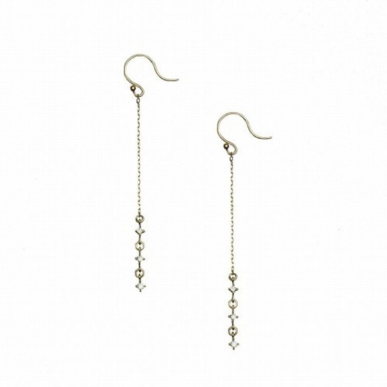 激安直営店 アーカー AHKAH ピアス ダイヤ 18K エターナルチェーンロング アクセサリー