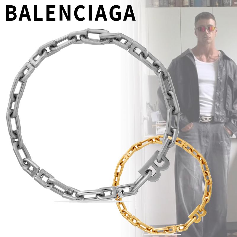 首元に繊細な輝き【BALENCIAGA】Nanoスリム ネックレス シルバー Nano Thin Necklace in Silver | Balenciaga US