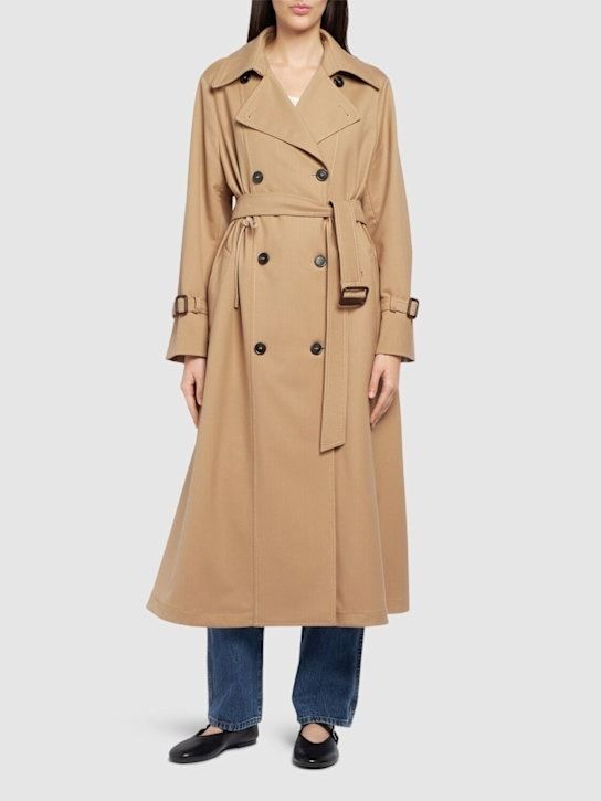 Weekend Max Mara ダブルブレストトレンチコート「FATUO」 WEEKEND MAX MARA】FATUO ウールブレンド トレンチ コート