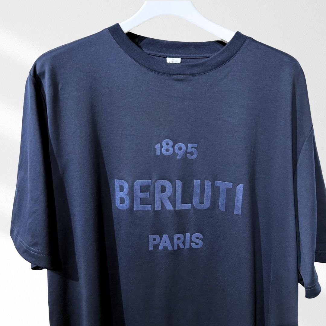 ベルルッティ コットン ロングTシャツ L ネイビー
