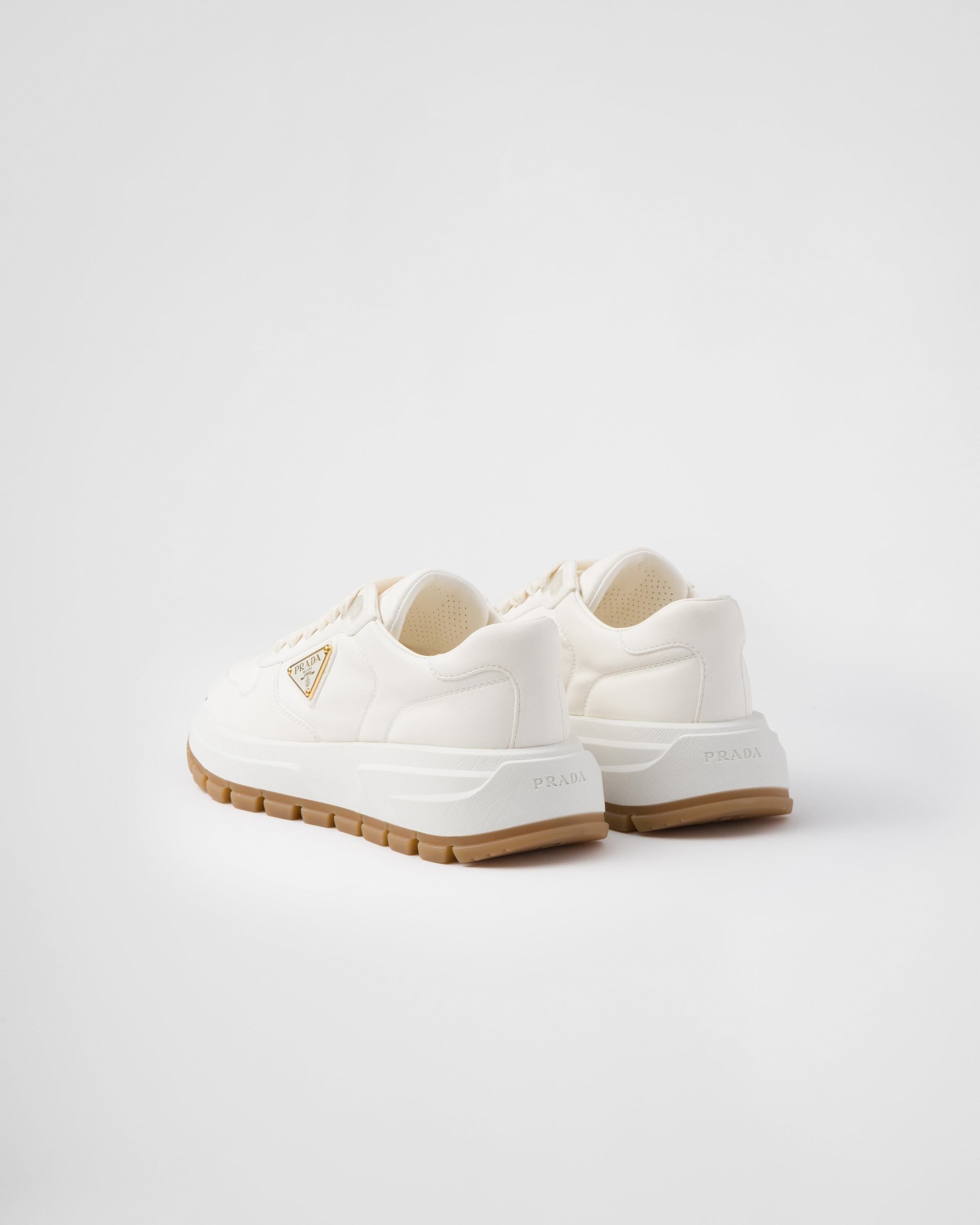 【PRADA】Prax 01 レザー スニーカー アイボリー☆直営店買付 PRADA プラダ スニーカー 靴 シューズ 1E804M038 Prax 01 レザー
