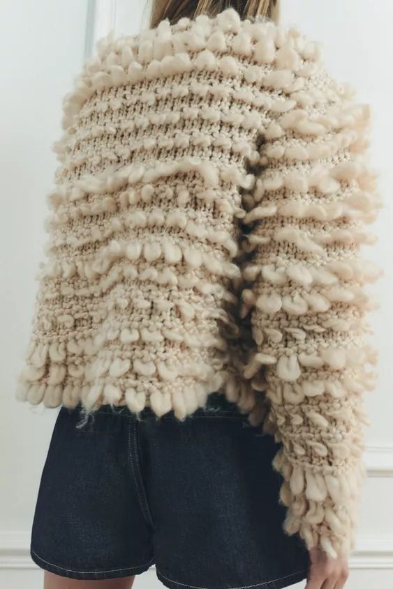 ZARA テクスチャーニットカーディガン - メルカリ