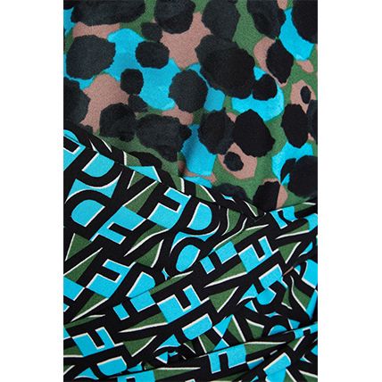 DIANE VON FURSTENBERG クレープ ラップドレス プリント入り DIANE VON FURSTENBERG クレープ ラップドレス プリント入り
