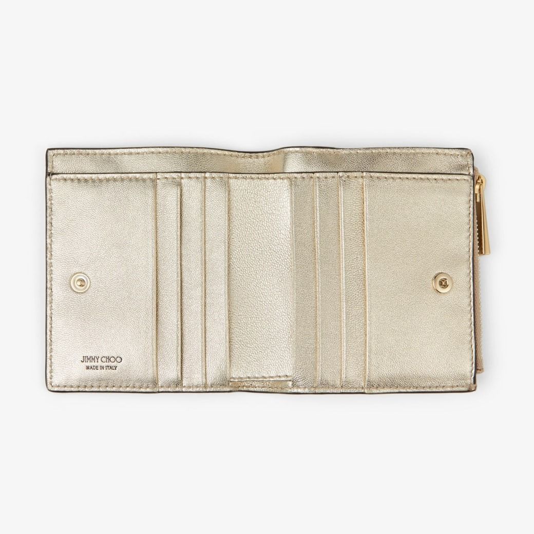 国内即発【JIMMY CHOO】ハニ カラーレザー 二つ折り 財布 すぐ届く！JimmyChoo /ハニ ナッパレザー・ウォレット (Jimmy