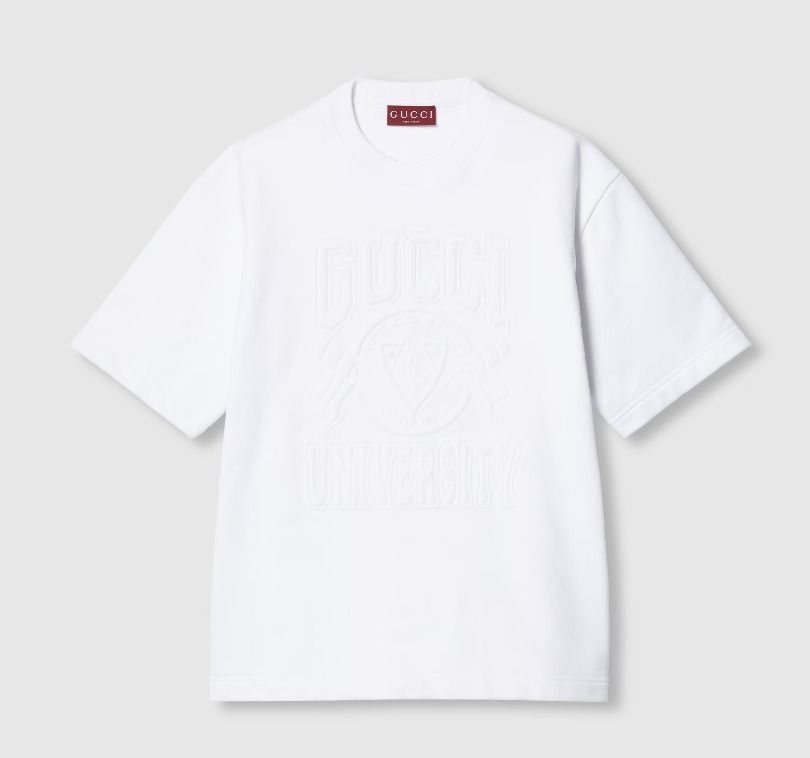 GUCCI《コットンジャージーTシャツ》白 GUCCI UNIVERSITY 直営店