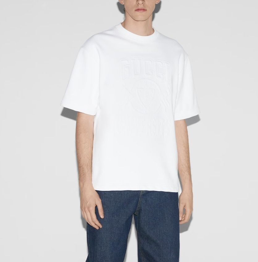 グッチ シルバーラメ コットンジャージー Tシャツ org.jpg