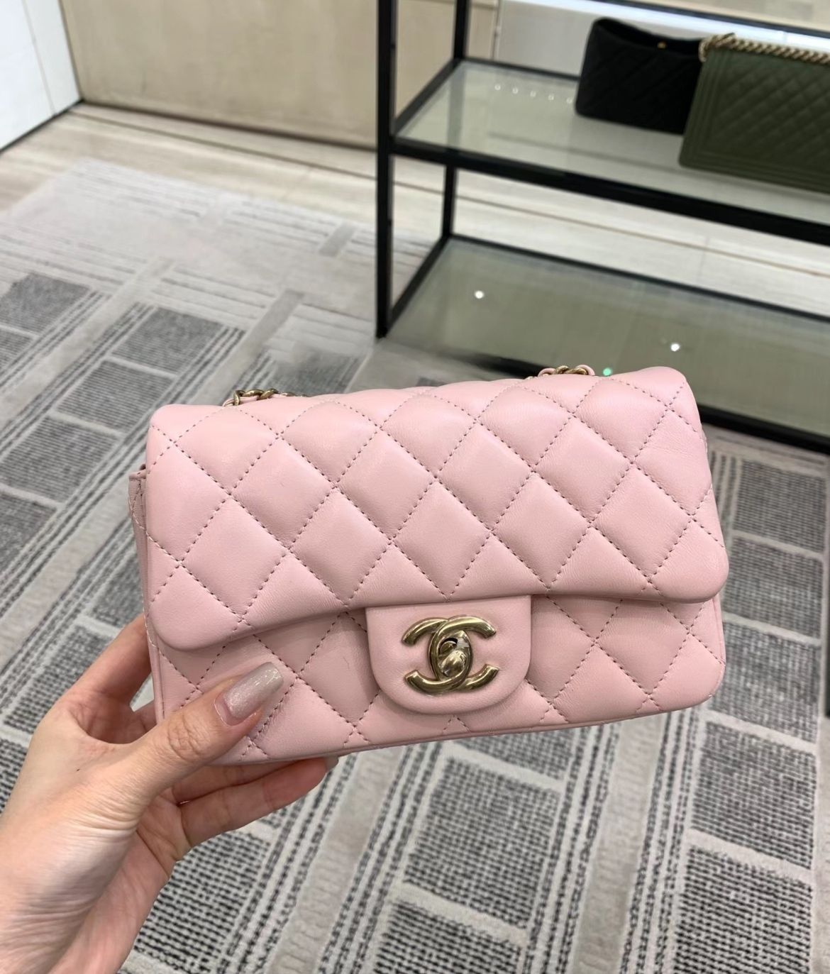 王道カラー♡【 CHANEL 】シャネル ミニ フラップバッグ 大人気ピンクカラー♪CHANEL トップハンドル ミニフラップバッグ