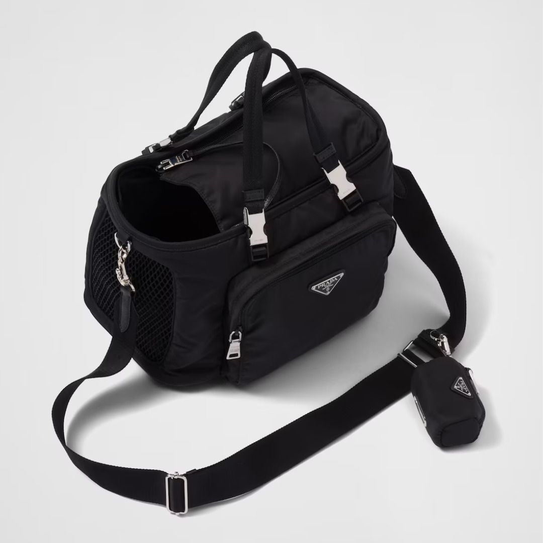 ☆PRADA☆プラダ リナイロン サフィアーノレザー ペットバッグ 話題 PRADA◇Re-Nylon×サフィアーノレザー ペットバッグ セット