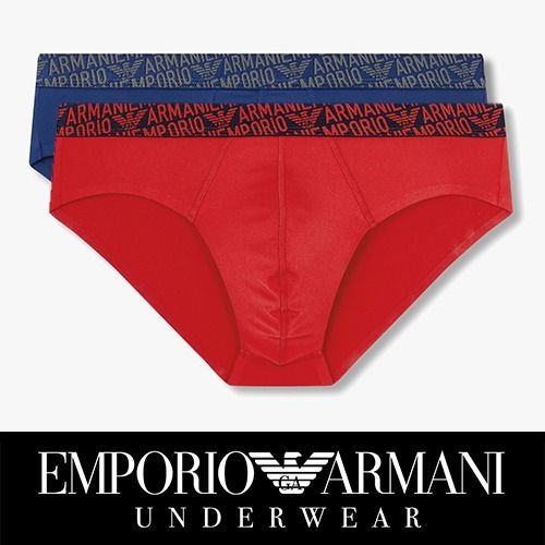 [EMPORIO ARMANI UW] コットンイーグル光沢ロゴバンドブリーフ 24FW][EMPORIO ARMANI UW] GAイーグルバンドブリーフ 2カラー