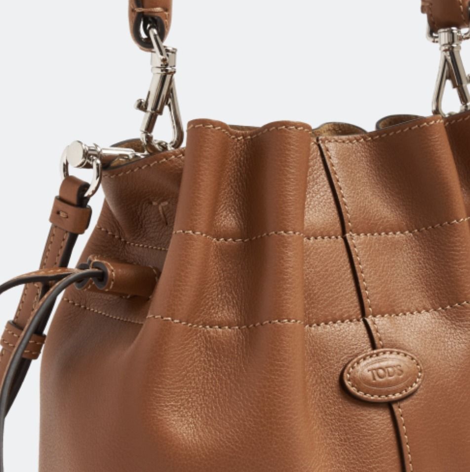 TOD'S Di Bag Mini レザー ドローストリング バケット バッグ
