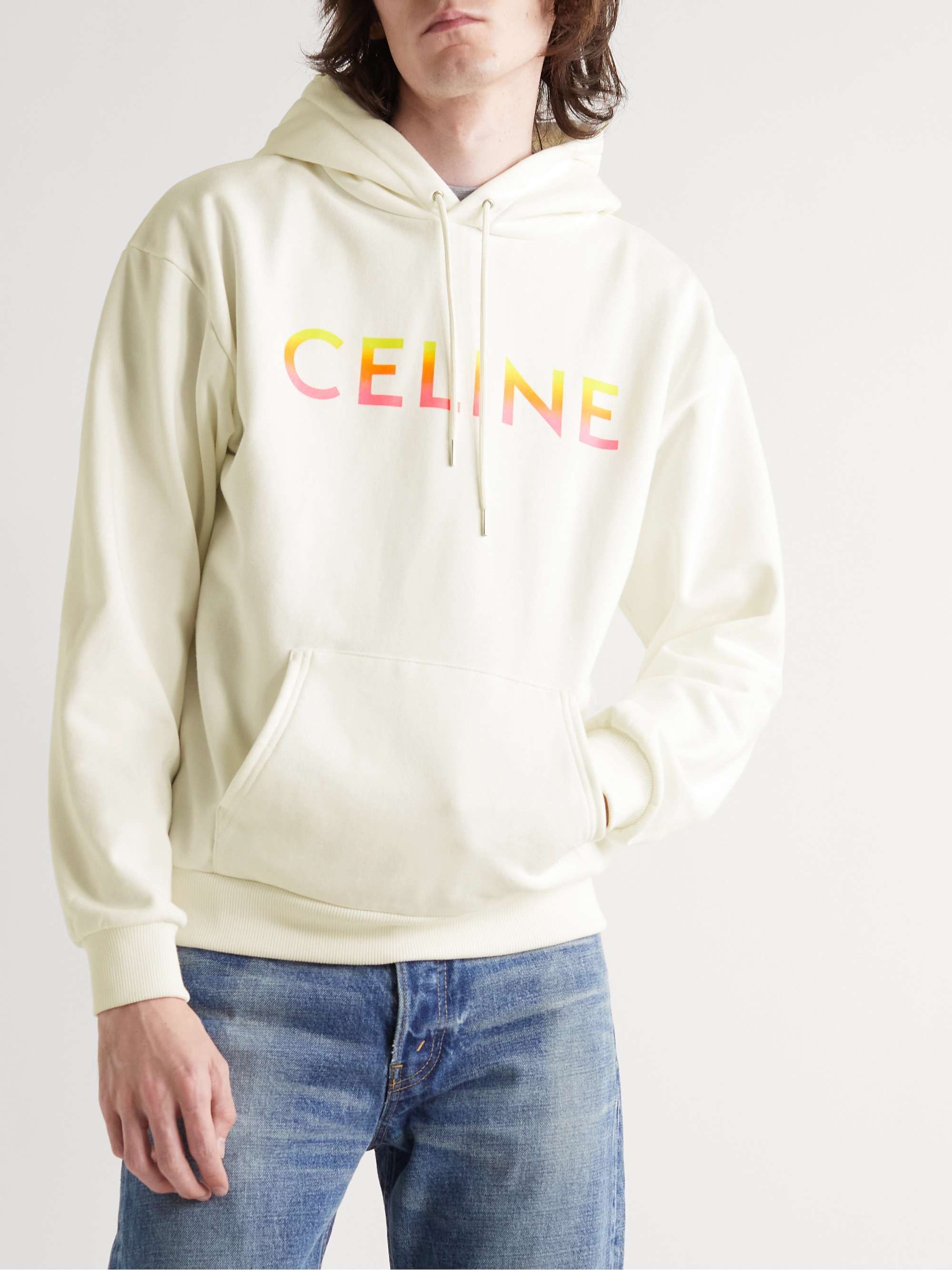 【CELINE HOMME】コットンジャージー オーバーサイズフーディー CELINE HOMME】コットンジャージー オーバーサイズフーディー