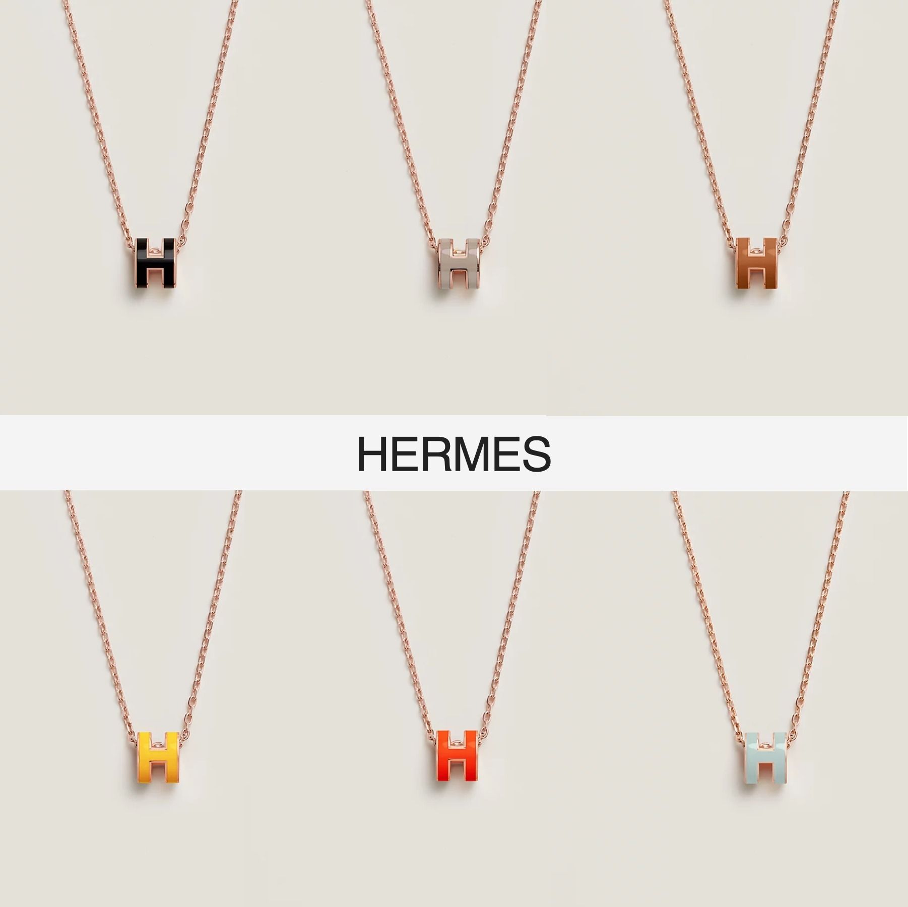 ◇HERMES◇ 大人気! Mini Pop H pendant ローズゴールド (HERMES