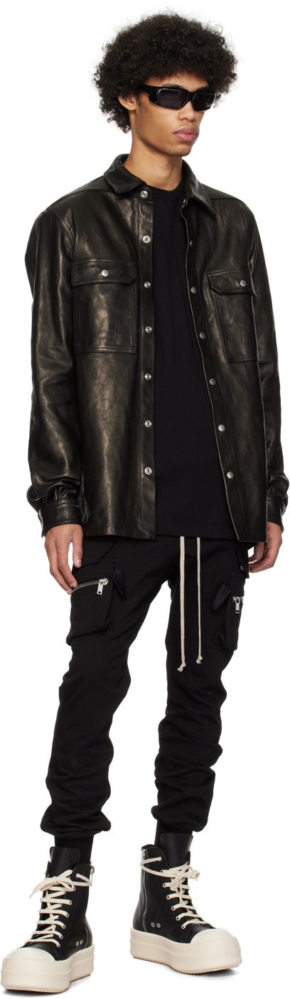 関税込み】Rick Owens ブラック ワックス レザージャケット