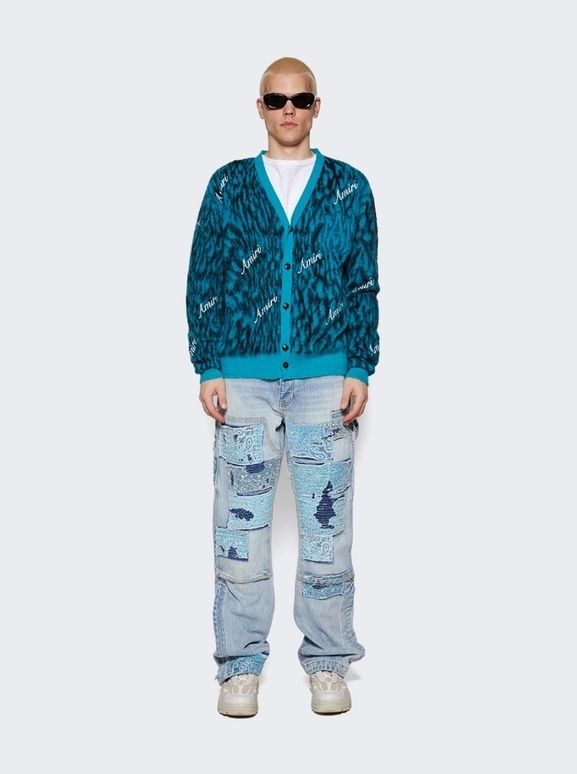 大人気！】AMIRI☆パッチワークバンダナジーンズインディゴ