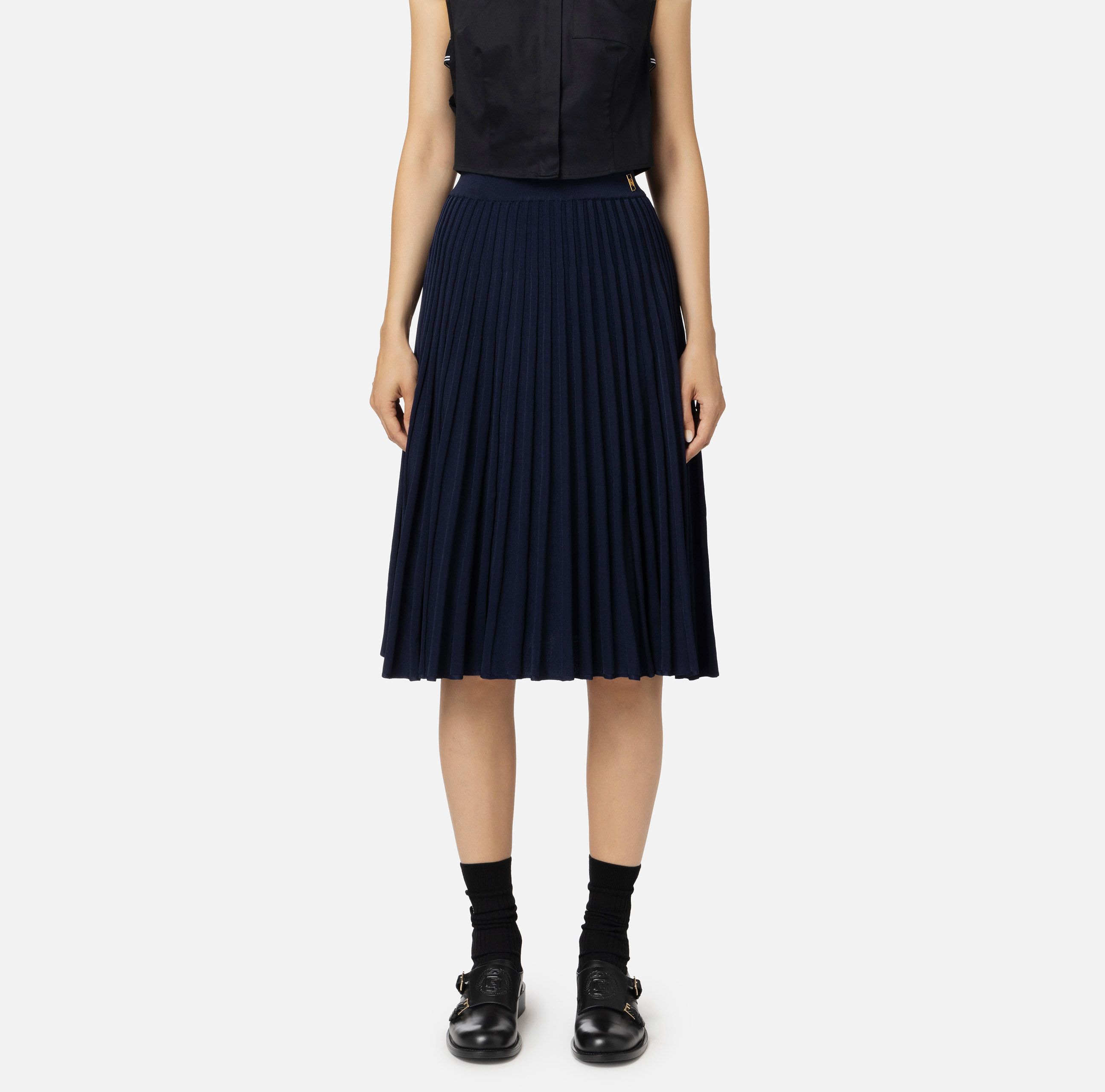 【24-25AW】ELISABETTA プリーツ ビスコース ミディスカート 3色 24-25AW】ELISABETTA プリーツ ビスコース ミディスカート 3色