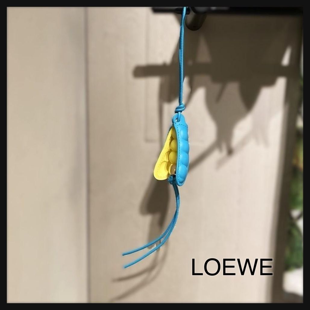★可愛い★【LOEWE】クラシックカーフスキンピーポッド チャーム LOEWE】直営/正規店 ピーポッドチャーム クラシックカーフ 2色