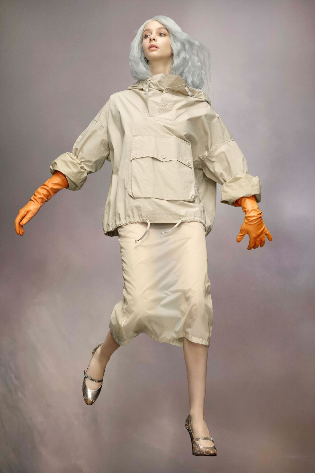 Maison Margiela＞フード付きコーティングコットンジャケット