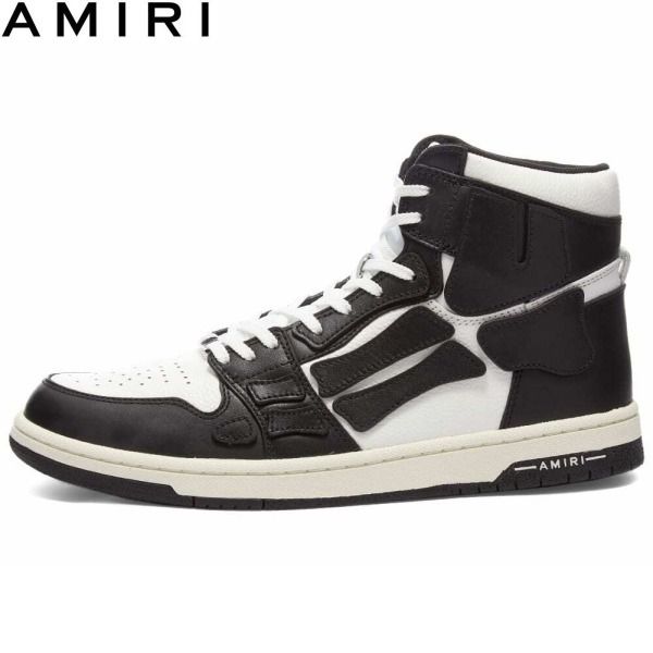 AMIRI アミリ スケルトンハイカットレザースニーカー ホワイト