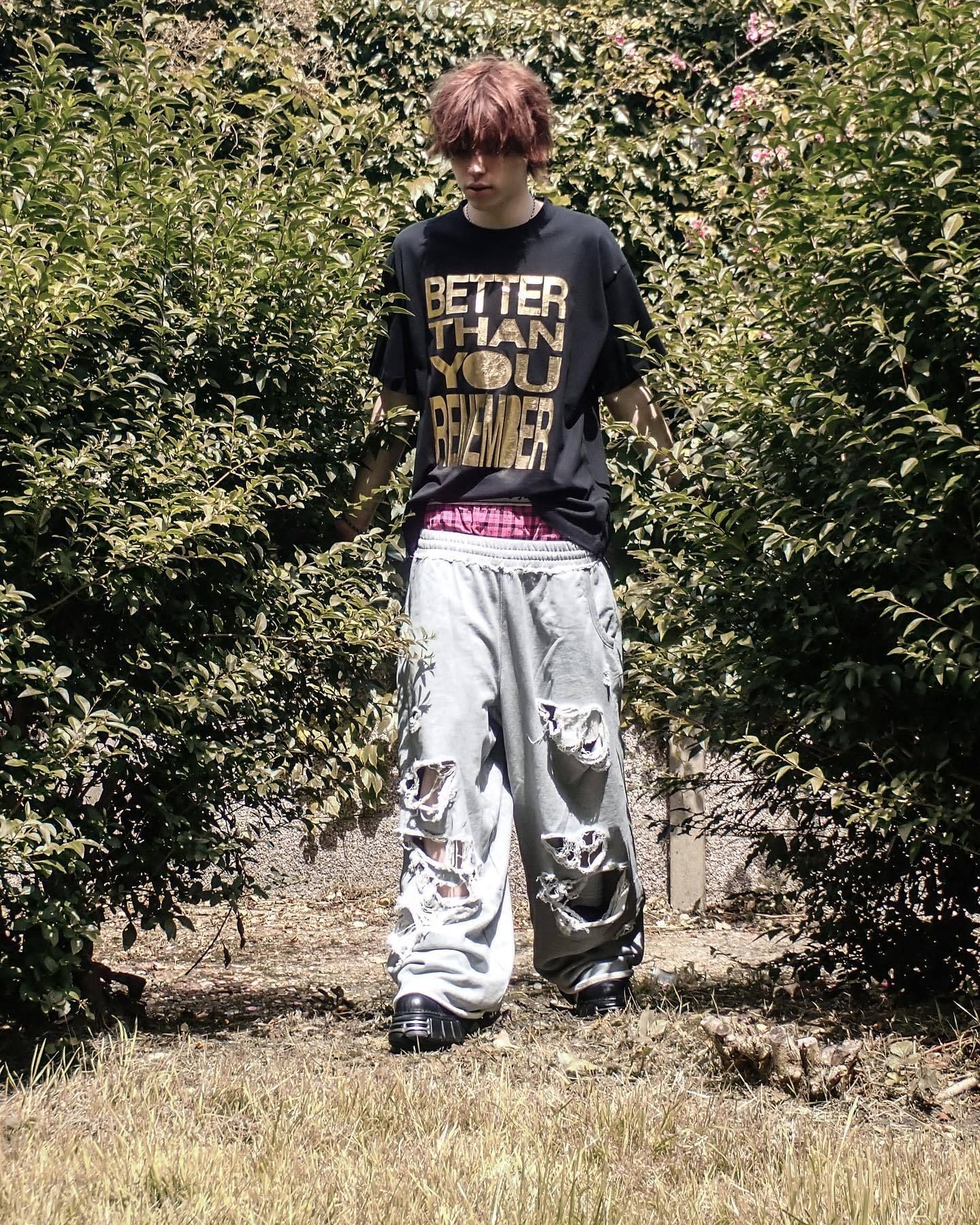 Jaded London☆Distressed Grey Marl Loopback Monster ジョガー