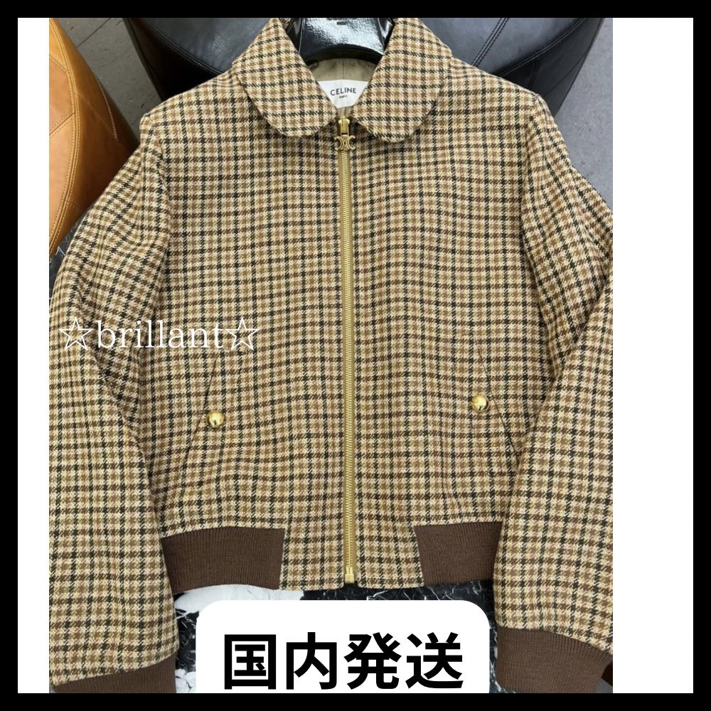 CELINE ナイロンジャケット　チェック　ジャケット 未使用に近い CELINE ナイロンジャケット FW21 サイズ44