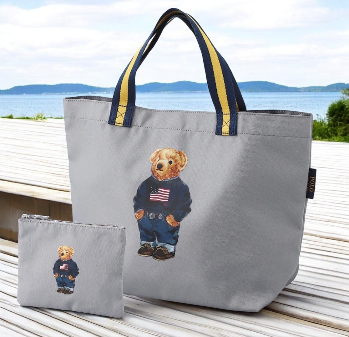 ポロベア ナイロン トートバッグ ポーチ付き Ralph Lauren (POLO